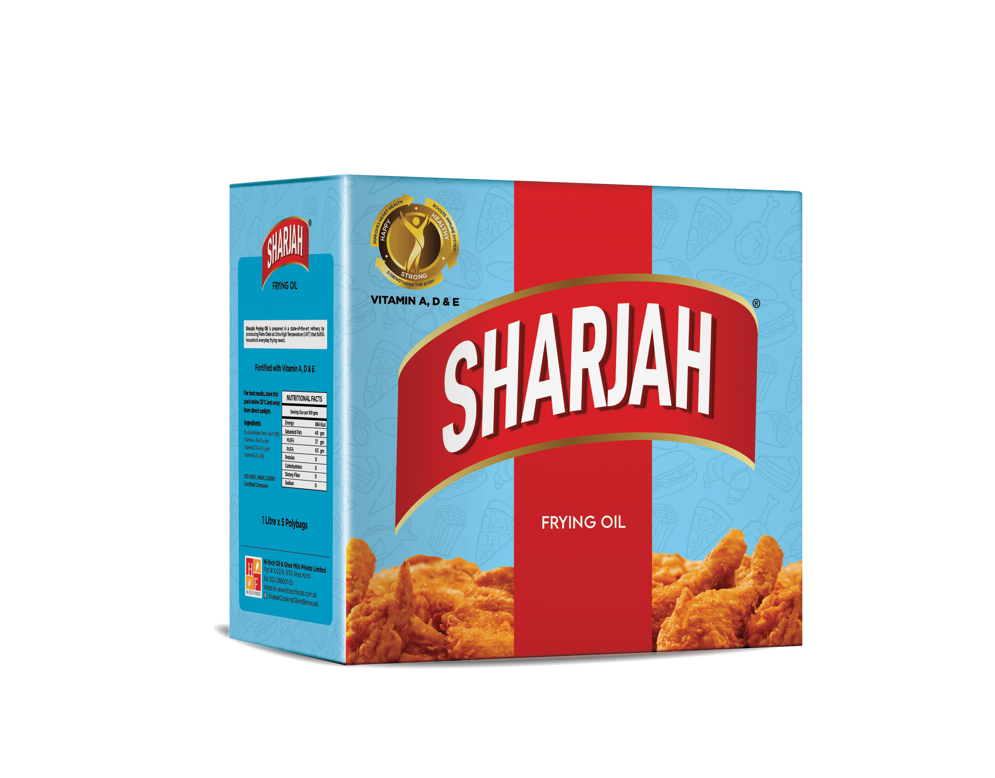 sharjah frying oil Carton 1x5